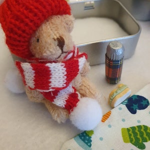 Teddy Bear Pocket teddy tin/Birthday gift/worry cuddly teddy/anxiety teddy hug/teddy gift tin/teddy bear gift/keepsake teddy