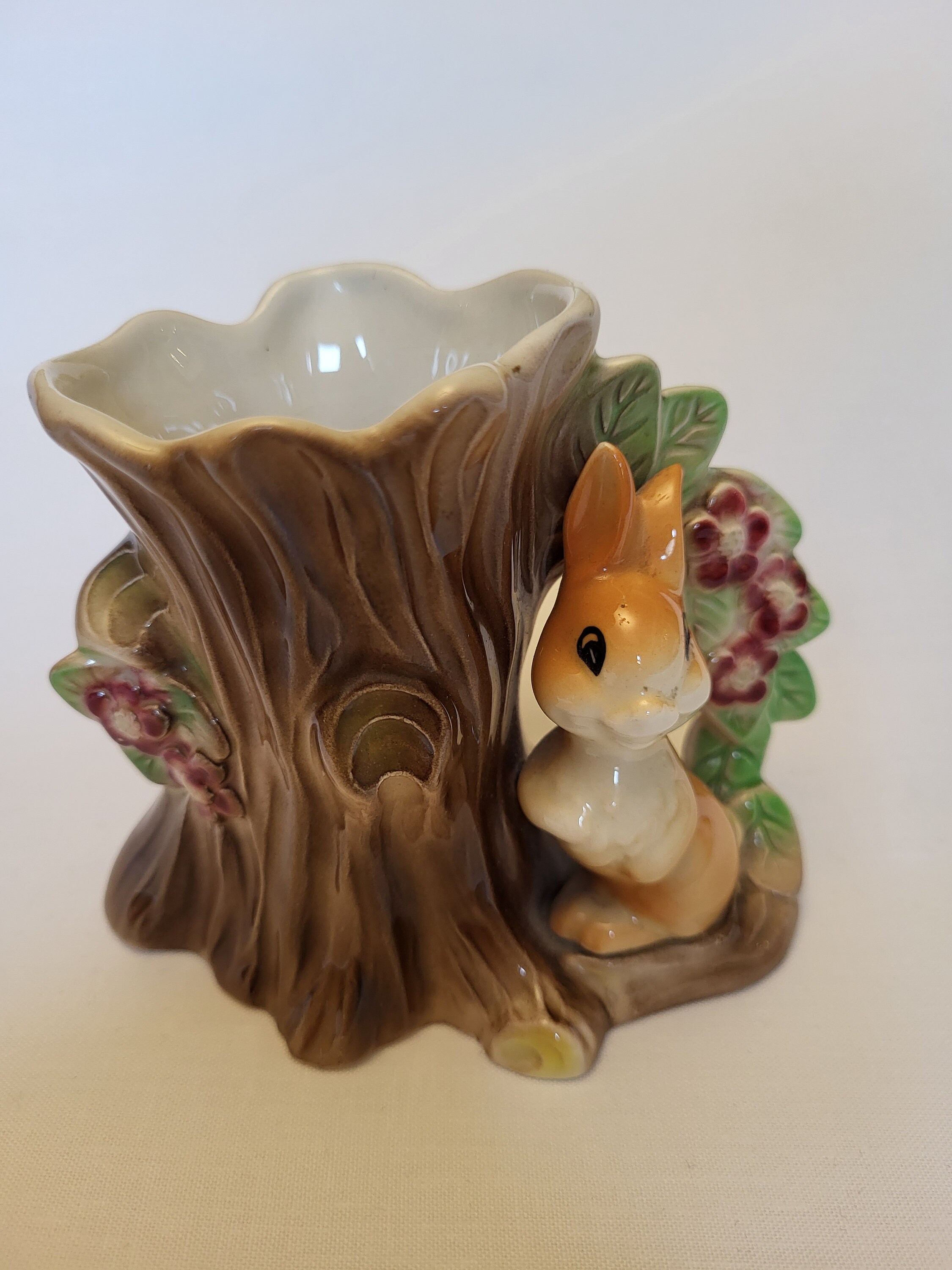 Vintage Bunny Rabbit Bud Posy Vase Perfect Condition/hornsea Fauna 
