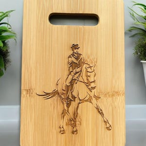 Small Dressage design bamboo Cutting Board! FREE SHIPPING!!!