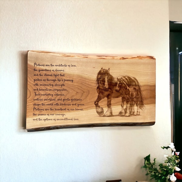 Personalized Mothers Day Horse Gift, Beautiful mothers day gift, Horse Wall Art, Gift for horse women. FREE SHIPPING!