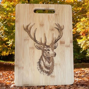 Stag Buck Deer Engraved Cutting Board!