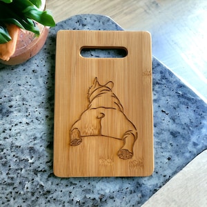 French Bulldog Butt design engraved bamboo Cutting Board! FREE SHIPPING!!! Two sizes available! Fun, unique gift for dog lovers!