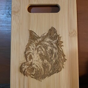 Small Westie West Highland White Terrier design bamboo Cutting Board! FREE SHIPPING!!! Medium size also available!