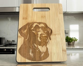 Labrador Retriever Cutting Board, Personalized, Engraved. Gift for Black Lab Moms, Chocolate Lab lovers, Dog owners. FREE SHIPPING!