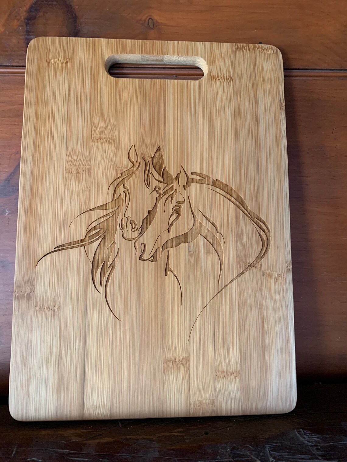 Beautiful Engraved Horse Cutting Board FREE SHIPPING Etsy