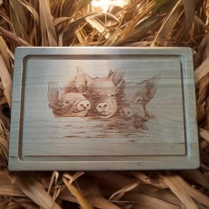 Piglet engraved cherry Cutting Board! 2 available sizes!