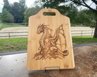 Beautiful Engraved Dragon Cutting Board! FREE SHIPPING!