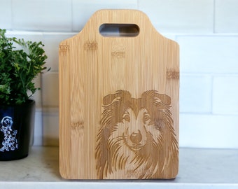 Collie Cutting Board, Personalized, Engraved. Gift for Collie Moms, Collie lovers, Dog owners. FREE SHIPPING!