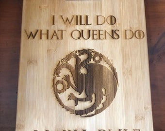 Game of thrones Daenerys Targaryen gravé planche à découper!