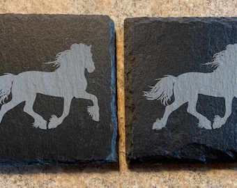 Friesian slate drink coasters! Free shipping!