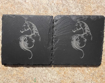 Beautiful Horse slate drink coasters! Free shipping!