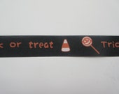 Halloween Ribbon 7 8 quot inch wide Trick or Treat Ribbon Black and Orange Ribbon Wreath Ribbon Hairbow Headband Party Favor Candy Corn LF013