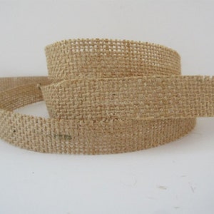 Natural Burlap Ribbon Narrow 5/8&quot; inch Frayed Jute Trim DIY Rustic Wedding Country Wedding Invitations Gift Bag Basket Wreath Burlette lr047