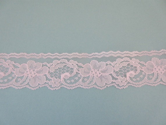 Pink Lace Trim Ribbon 2 Inch Wide Floral Lace Sewing - Etsy