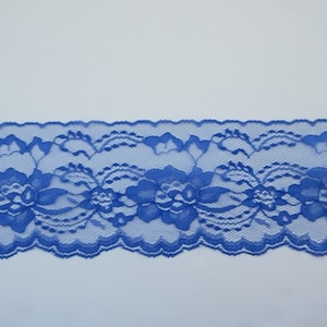 Royal Blue Lace Trim Ribbon 4 « pouces de large Blue DIY Wedding Lace Invitations Floral Lace Sewing Bridal Gift Basket Home Decor Wreath WL100