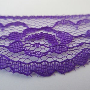 Purple Lace Trim Ribbon 1 inch wide Floral Lace Flower Sewing Trim Scrapbook Card Decoration Wedding Lace Gift Wrap Gift Basket WL013 image 2