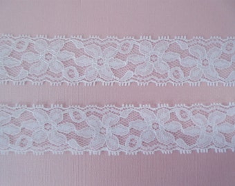 White Lace Trim Ribbon 1 3/8"  inch wide Floral Lace Flower Sewing Trim Scrapbook Card Decoration Wedding Lace Gift Wrap Gift Basket WL070