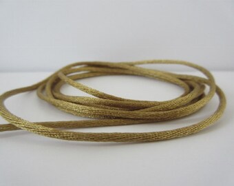 Gold Rat Tail Cord 2mm Gold Rattail Gold Satin Cord Christmas Wedding Party Favor Beading Jewelry Knotting Cord Gift Wrap Package  br001