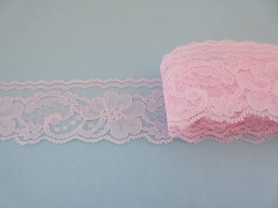 Pink Lace Trim Ribbon 2 Inch Wide Floral Lace Sewing Nursery Decor Baby  Shower Gift Wrap Gift Basket Wedding Bridal Home Decor WL005 