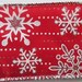 Red Christmas Ribbon Snowflake Ribbon Wired 2 1/2 Inch Wide Silver ...