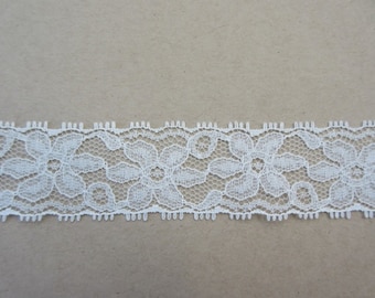 Ivory Lace 20% DISCOUNT Trim Ribbon 1 1/4" inch wide Floral Lace Flower Sewing Trim Scrapbook Card Decoration Wedding Bridal Gift Wrap WL061