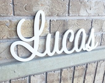 Personalized Name Cut Out For Nursery Wall, Large Wooden Name For Newborn Nursery Decor, Baby Name Sign, Kids Bedroom Decor