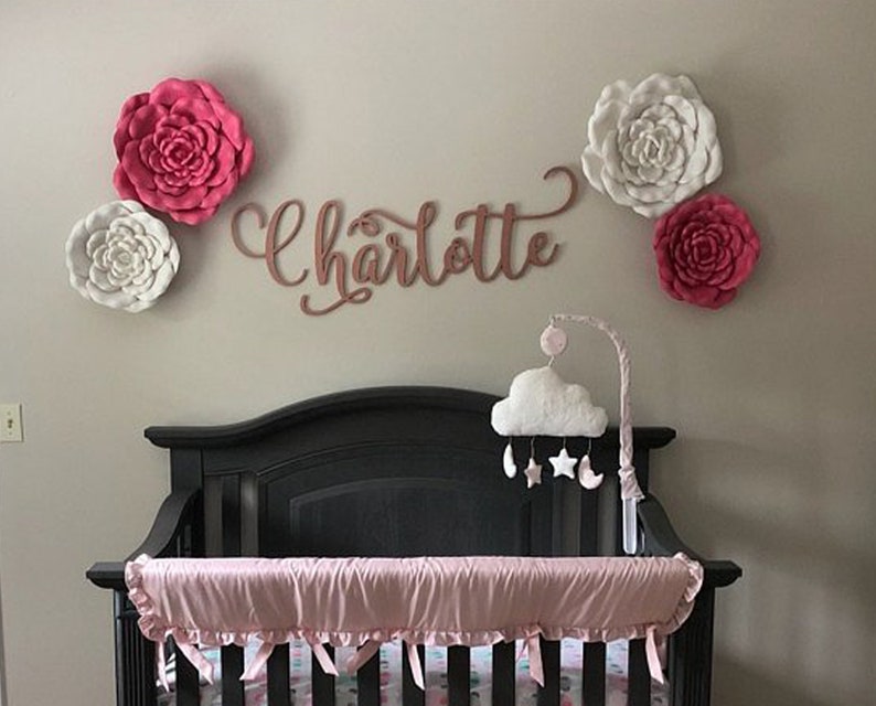 Nursery Wall Hanging Nursery Name Sign Nursery Wall Decor Etsy