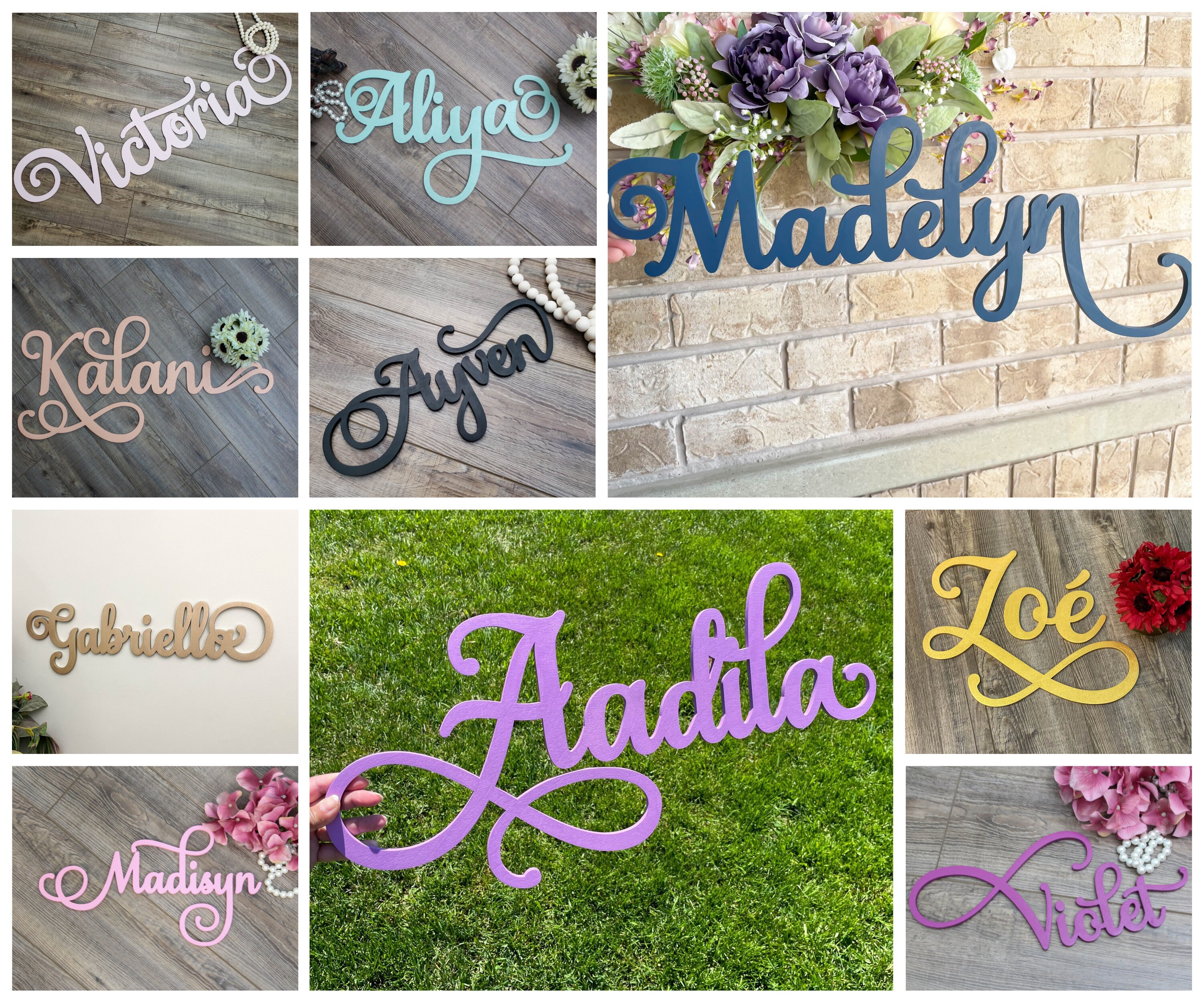 Nursery Name Sign Baby Shower Gift Custom Nursery Decor Name Etsy Canada