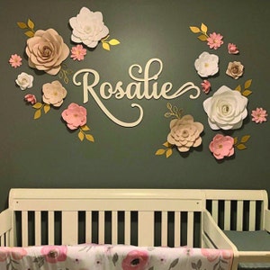 Custom Wooden Name Sign: Laser Cut Nursery Decor