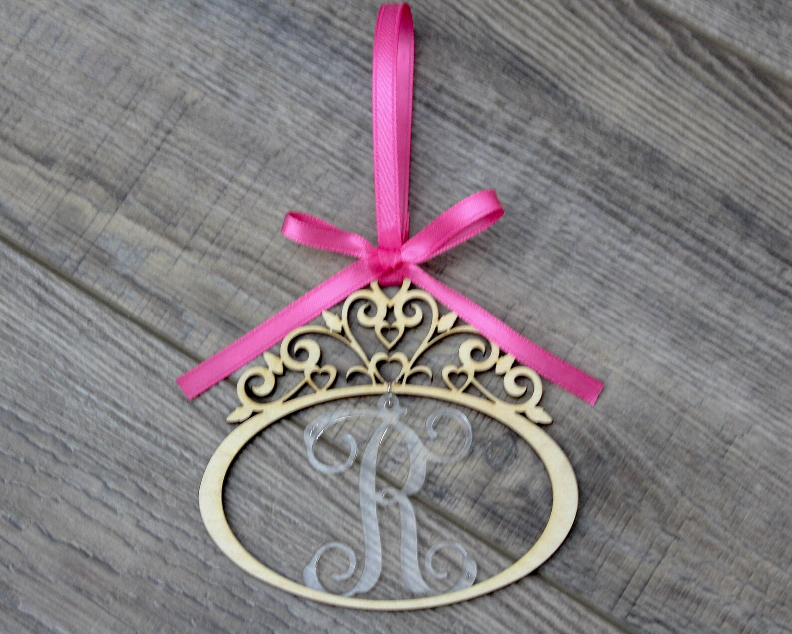 Tiara Ornament Monogram Crown 3D Christmas Ornament Custom Etsy