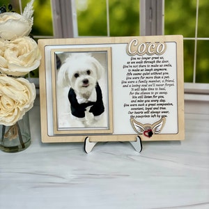 Personalized Pet Memorial Frame With Dog&#39;s Or Cat&#39;s Name, Pet Loss Gifts, Dog Loss Gift, Pet Bereavement Gift, Cat Loss Gift, Pet Lover Gift