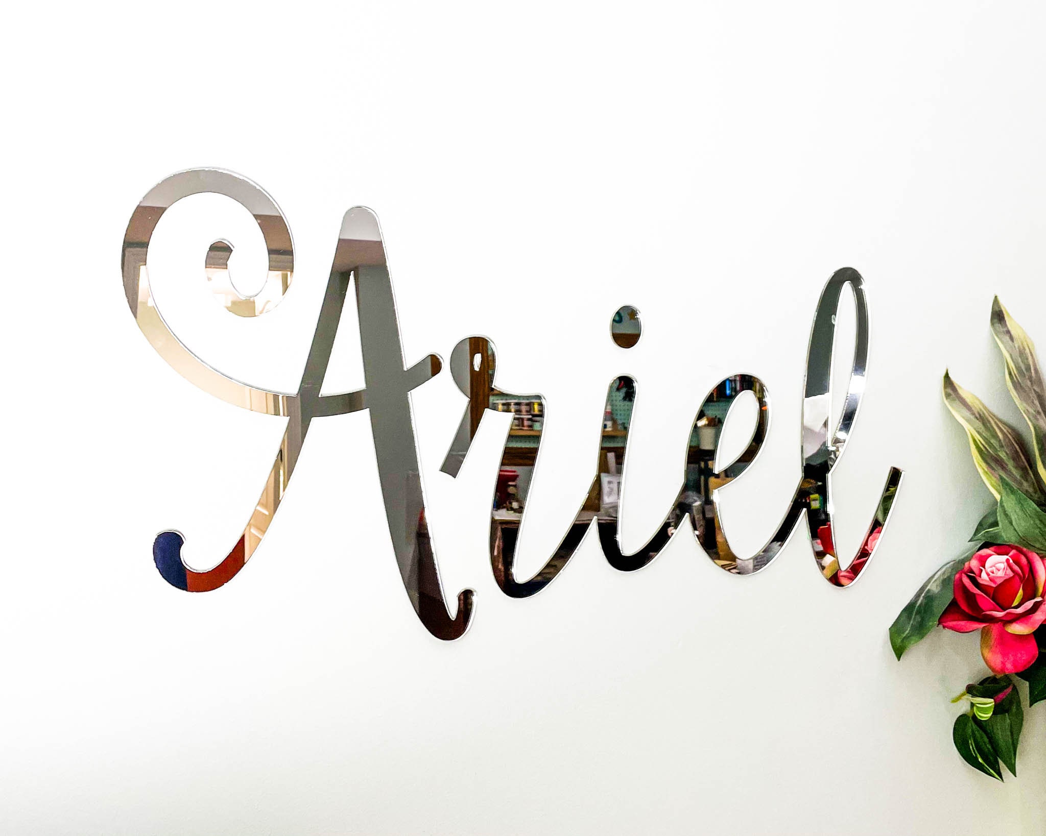 Mirror Letters Personalized Mirror Name Sign Nursery Etsy