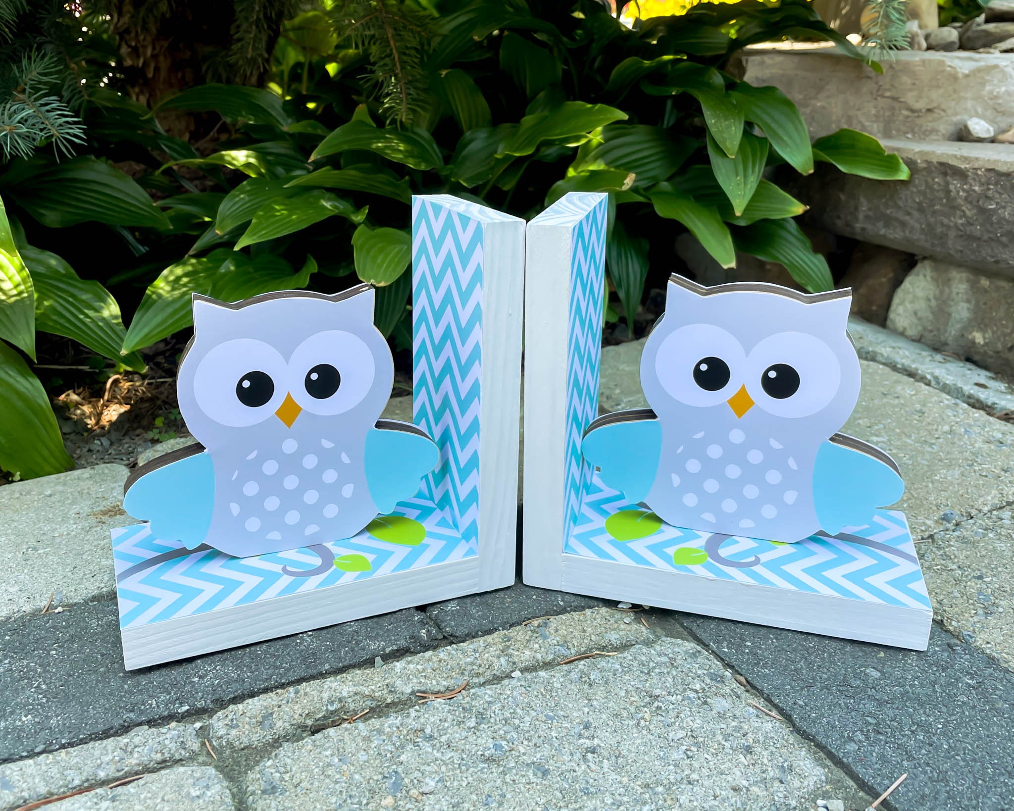 Baby Owl Bookends Owl Nursery Decor Baby Shower Gift Etsy