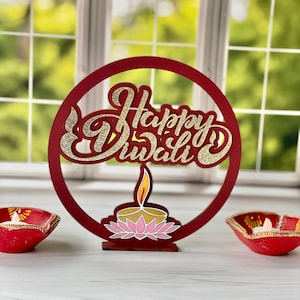 Happy Diwali Sign, Diwali Decoration, Indian Home Decor, Desi Home Decor, Diwali Gifts, Diwali Decor, Diwali Diya Decor, Wooden Cut Out Sign