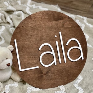 Custom Wood Name Sign: Laser Cut Nursery Decor