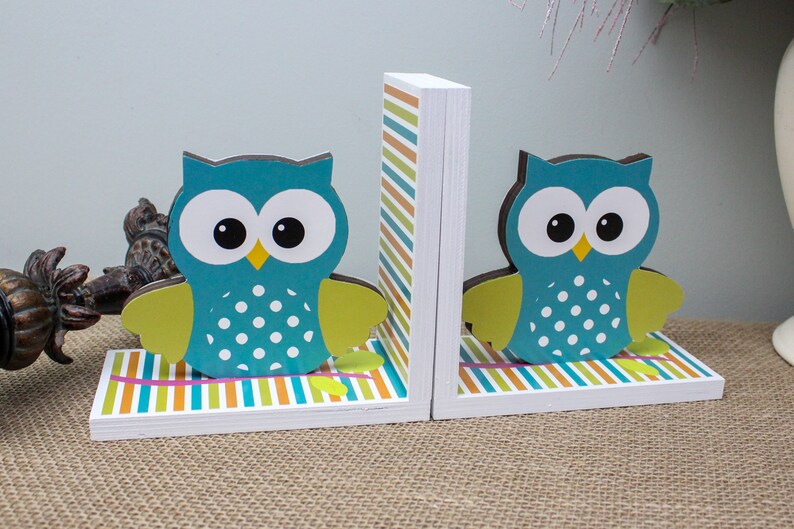 Baby Owl Bookends Owl Nursery Decor Baby Shower Gift Etsy