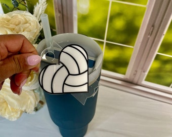 Volleyball Tumbler Name Plates, Volleyball Name Tag for Tumbler, Acrylic Lid Toppers, Tumbler Lid Accessories, Volleyball Lover, Tumbler Tag
