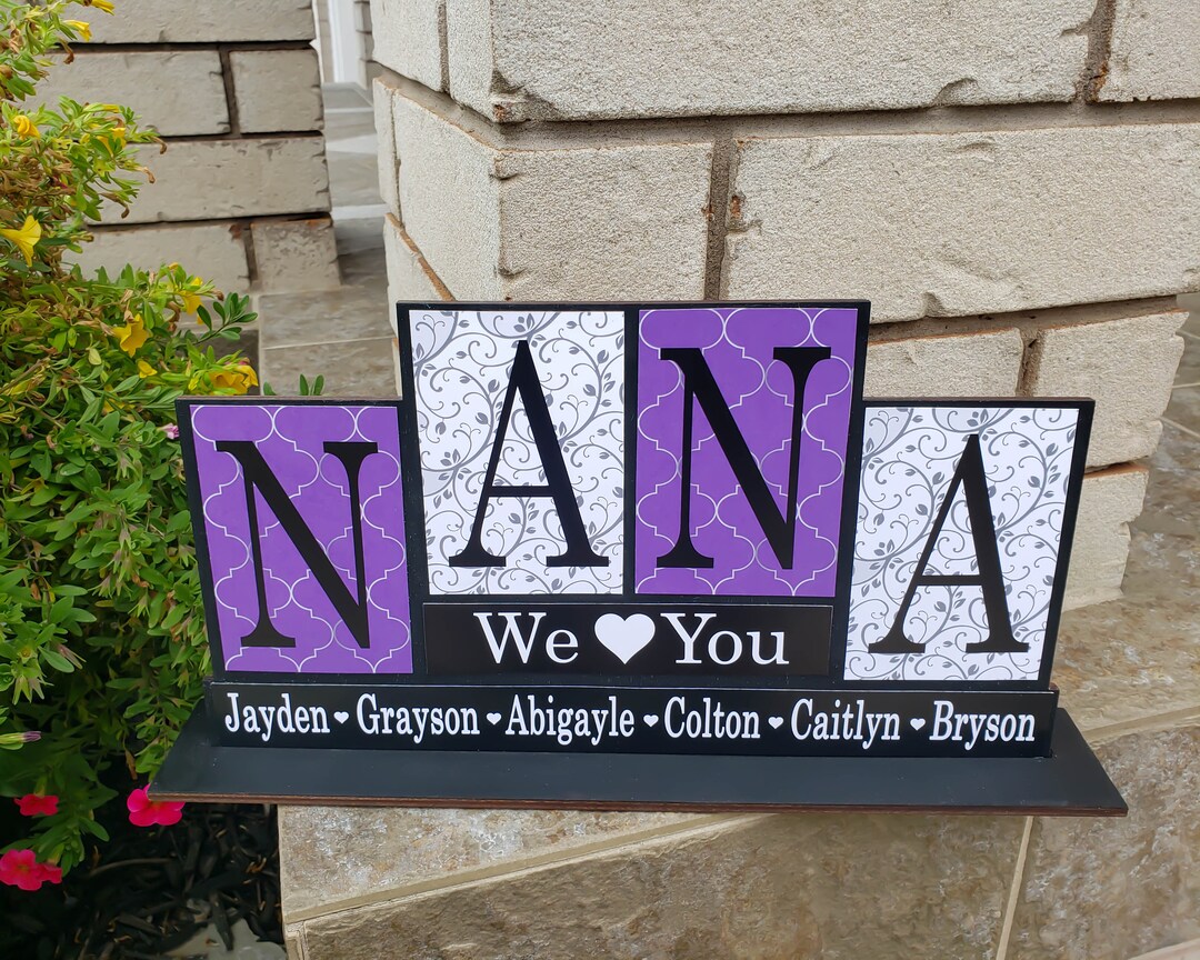 Nana Gift From Grandkids Personalized Gift for Nana Handmade Etsy