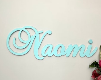 Custom Newborn Name Sign, Nursery Wall Hanging, Nursery Wall Decor, Personalized Laser Cut Wood Letters, Baby Shower Gift, Kids Name Sign