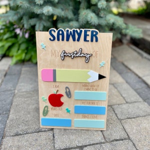 First Day Of School Sign, Personalized Back To School Photo Prop, Reuseable Wipe Clean Dry Erase, First Day Of School Photo Prop