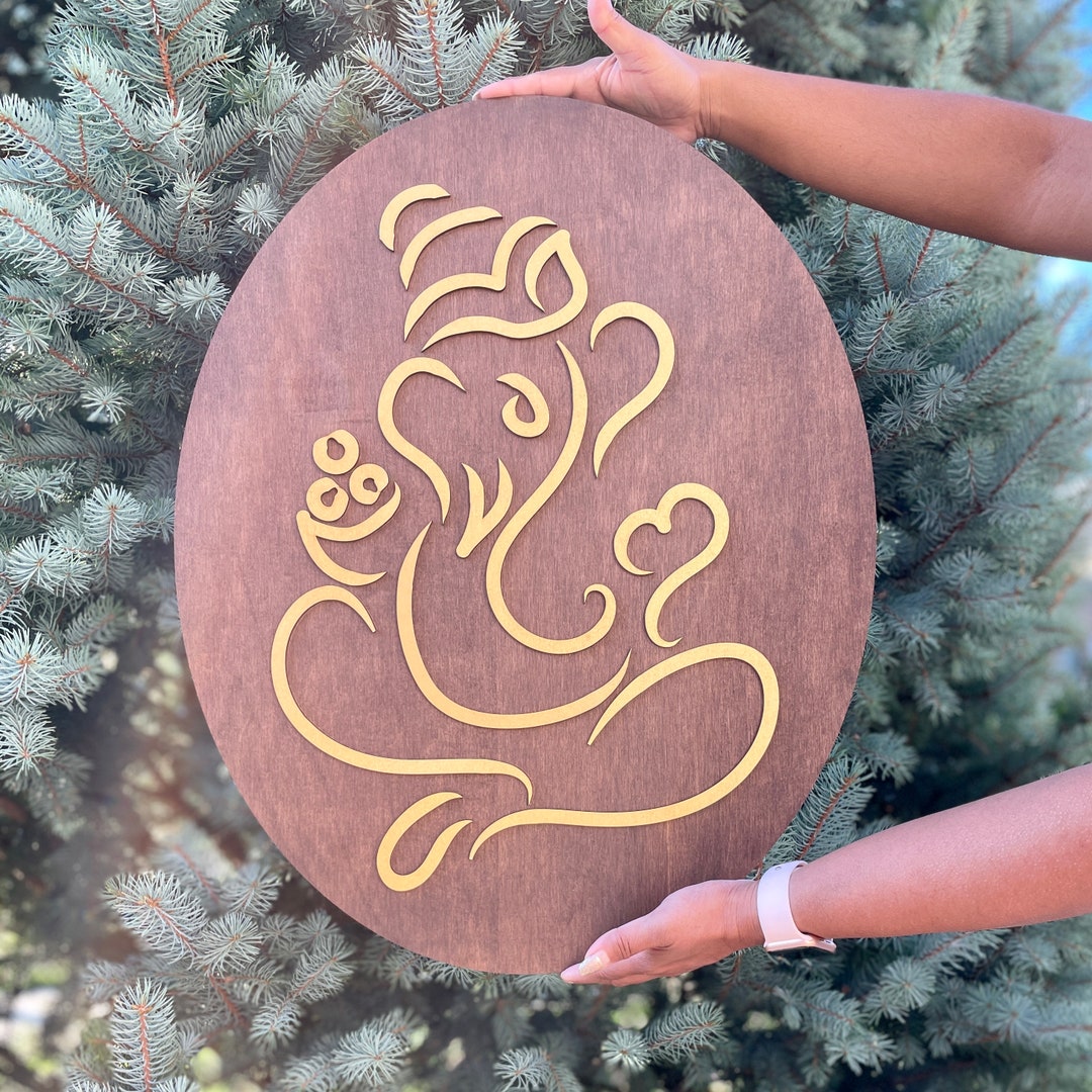 Ganesh Wall Art, 3D Ganesh Wedding Decor, Diwali Gifts, Desi Indian