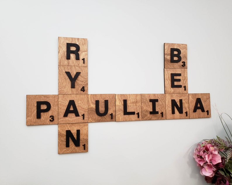 Scrabble Wall Art Puzzle Format Home Decor Personalized Etsy Canada