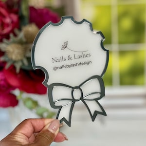 Acrylic Nailfie Photo Prop Disc: Nail Tech Social Media Display