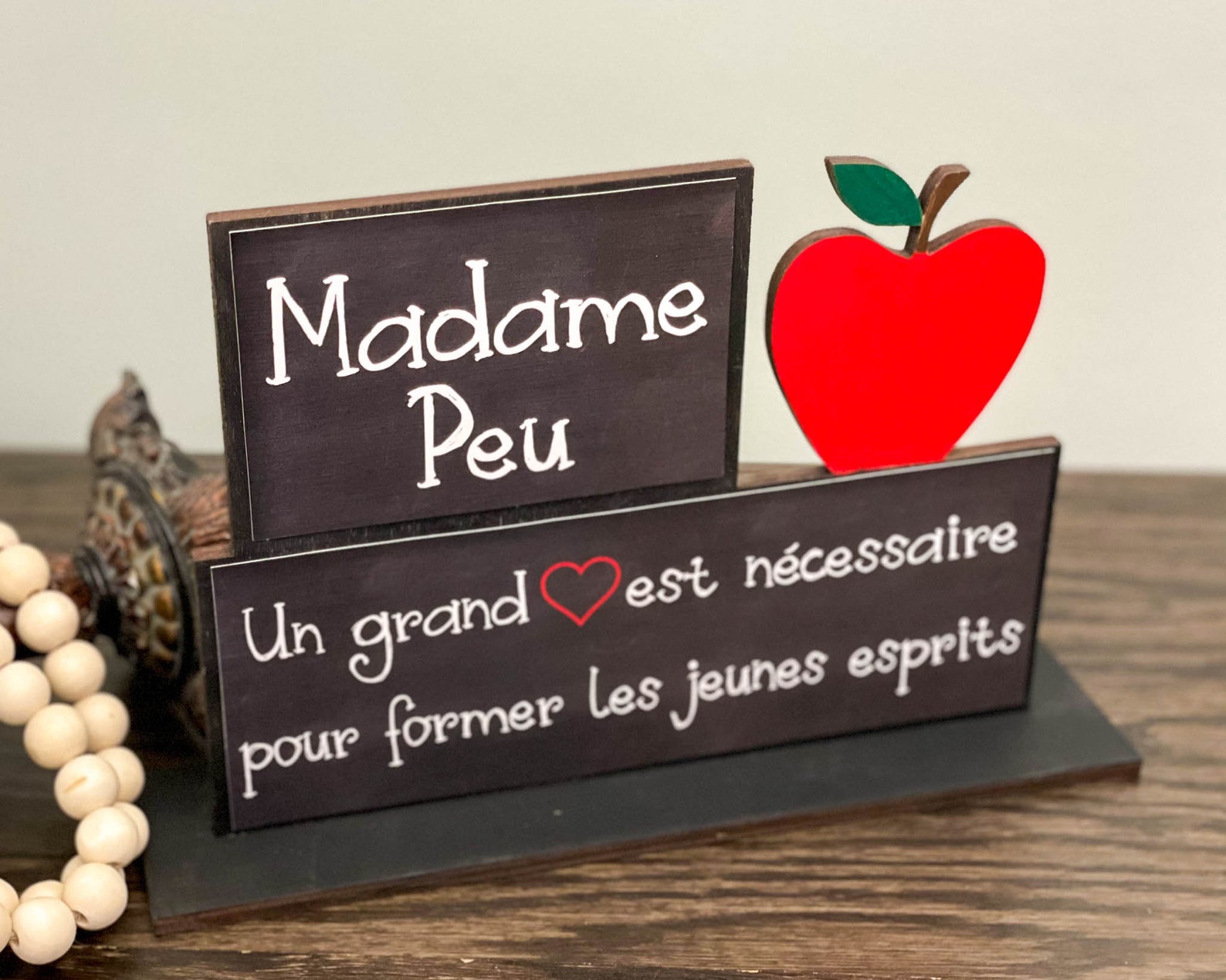 Personalized French Teacher Gifts Teacher Appreciation Gift Etsy