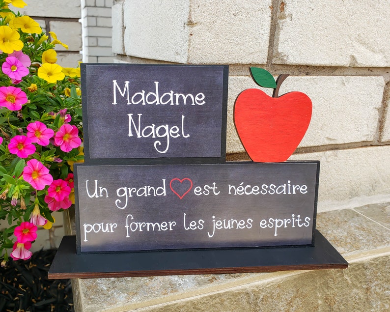 Personalized French Teacher Gifts Teacher Appreciation Gift Etsy Canada
