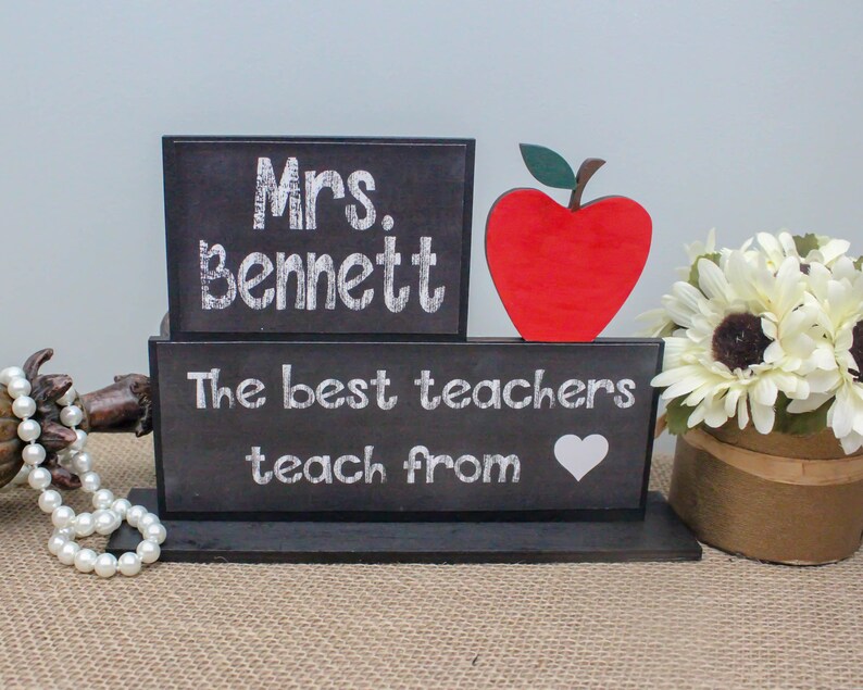 Spanish Teacher Gift Classroom Decor Teacher Name Wood Sign Etsy