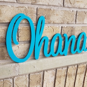 Ohana Wooden Letters, Hawaiian Family Sign, Large Ohana Home Decor Wall Art, Ohana Wood Sign, Housewarming Gift