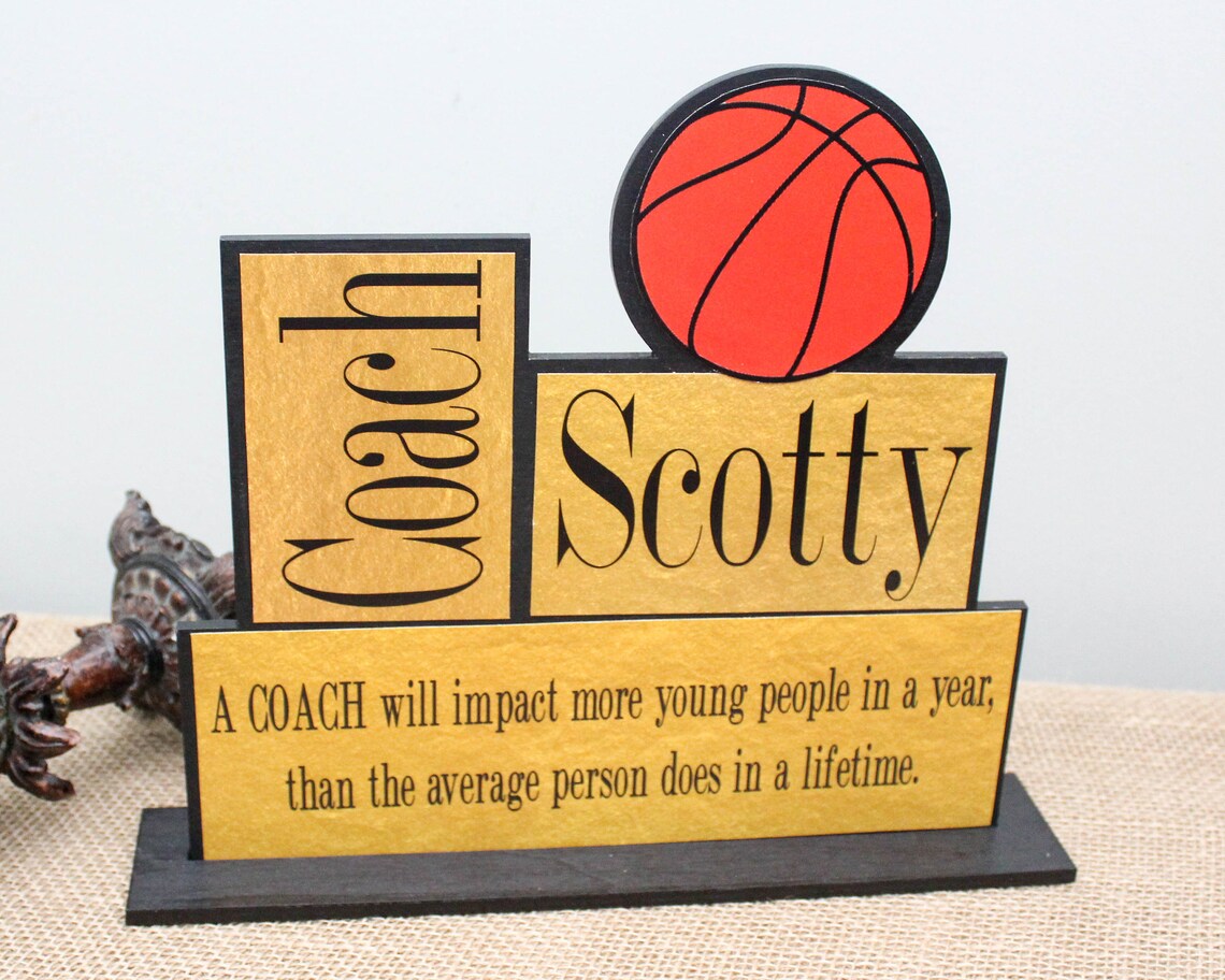 Basketball Coach Gift Baseball Coach Gift Basketball Etsy