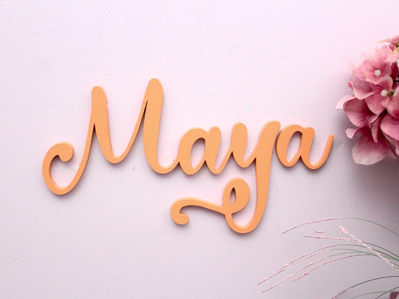 Custom Laser Cut Name Sign Large Wooden Letters Nursery Name Etsy
