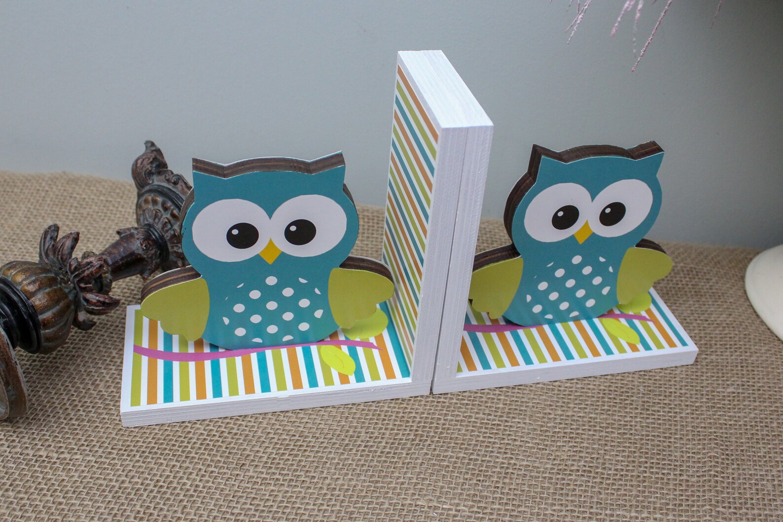 Baby Owl Bookends Owl Nursery Decor Baby Shower Gift Etsy Canada